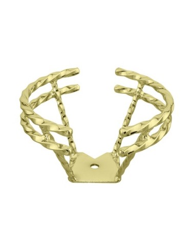 Half Double Twisted Straight Steering Wheel Gold.